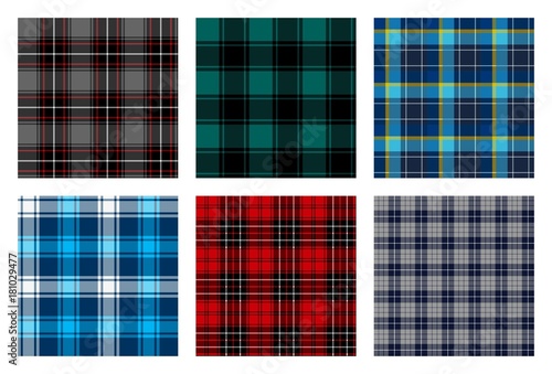 seamless checkered plaid pattern bundle 8. nice for background, wallpaper, and decorative purpose, fabrication and textile design such as flannel etc.
