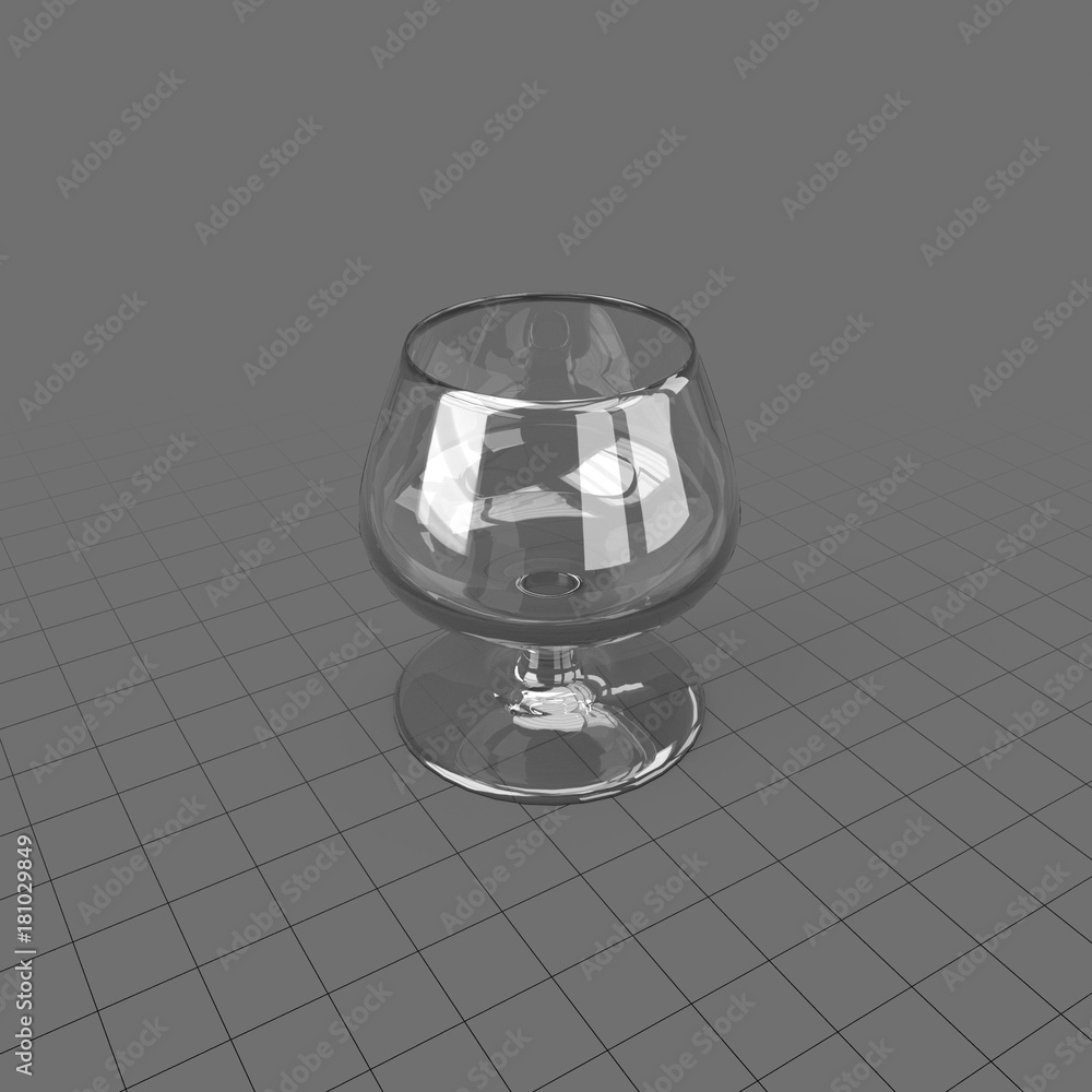 Snifter Glass Stock 3D asset Adobe Stock
