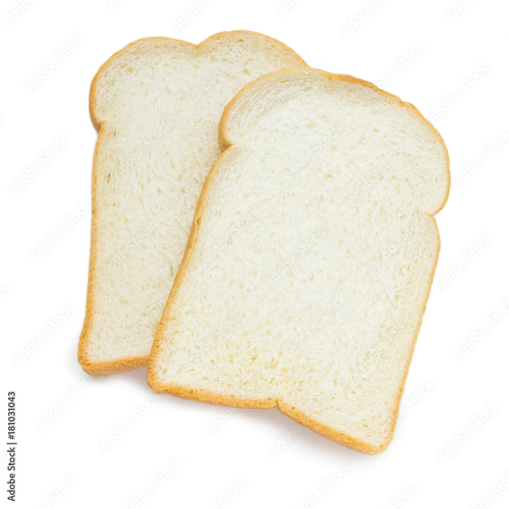 Butter breads, isolated on white background Butter breads, isolated on white background