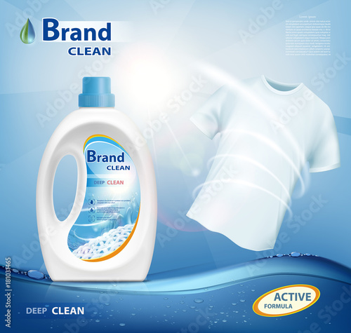 container with laundry detergent