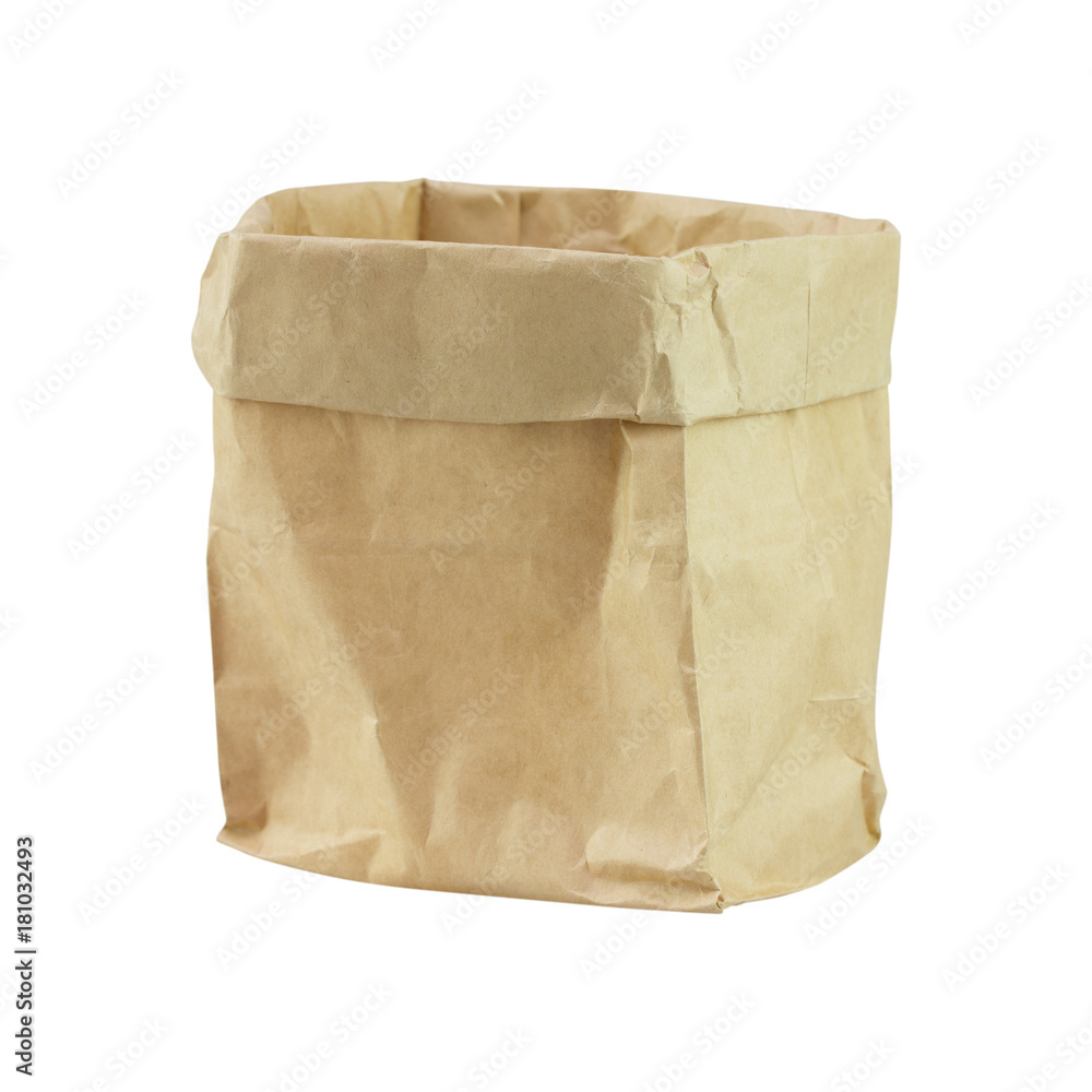paper bag isolated on white background - clipping paths paper bag isolated on white background - clipping paths