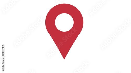 Map marker icon loop red photo