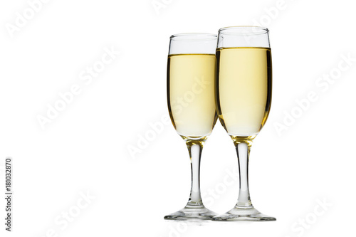 Fotografija champagne glass isolated on white background