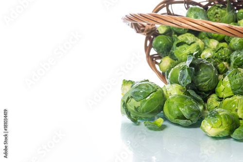 closeup of brussels sprouts