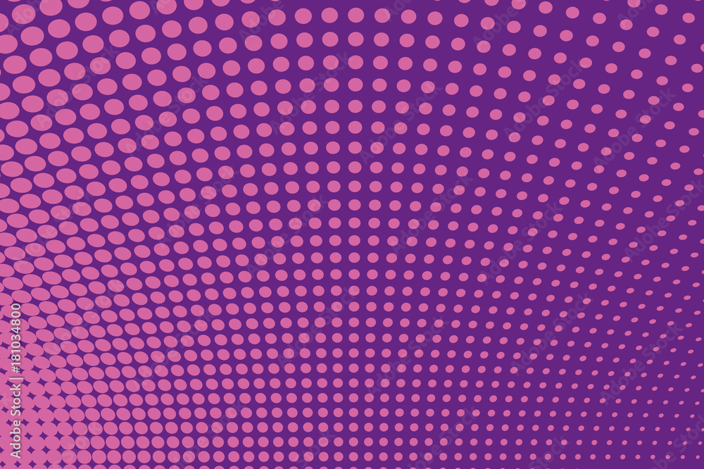 Abstract futuristic halftone pattern. Comic background. Dotted backdrop with circles, dots, point small scale. Pink, purple color Abstract futuristic halftone pattern. Comic background. Dotted backdrop with circles, dots, point small scale. Pink, purple color