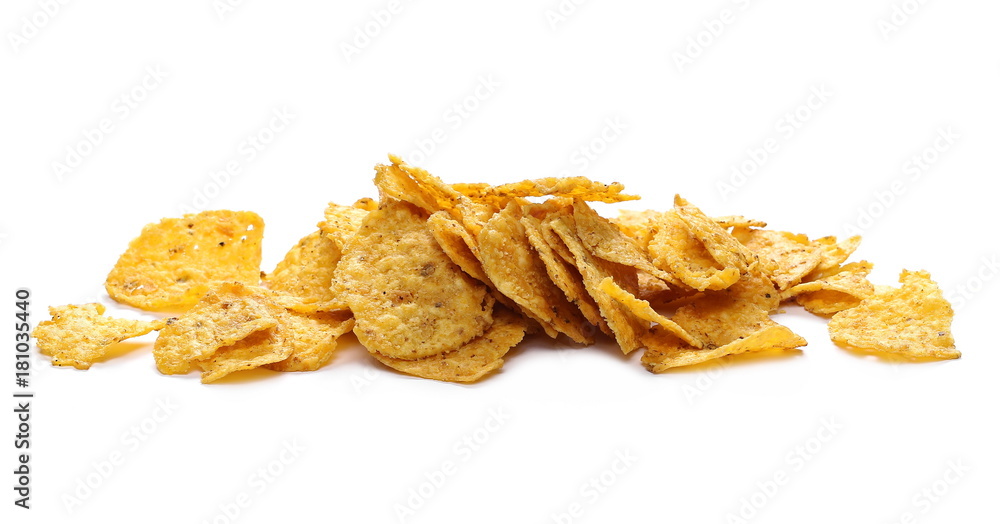 Corn tortilla pile isolated on white background Corn tortilla pile isolated on white background