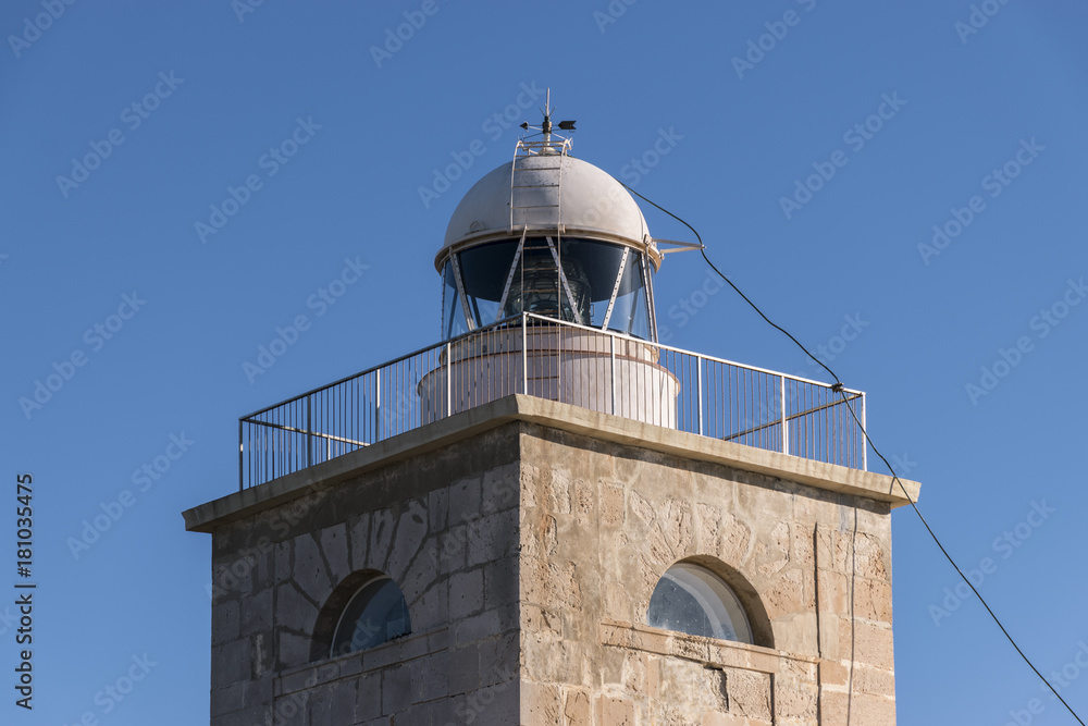 Lighthouse on the island of Tabarca, Santa Pola, Alicante