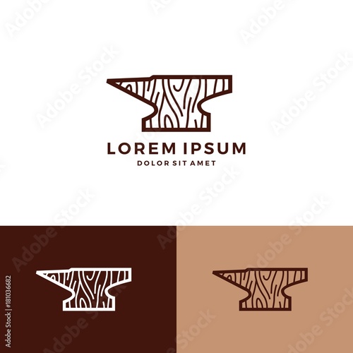 iron wood logo vector carpenter woodworker download