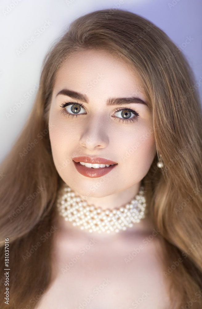 Naklejka premium white teeth pearls