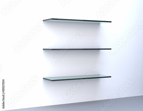 3 shelves, glass shelf 