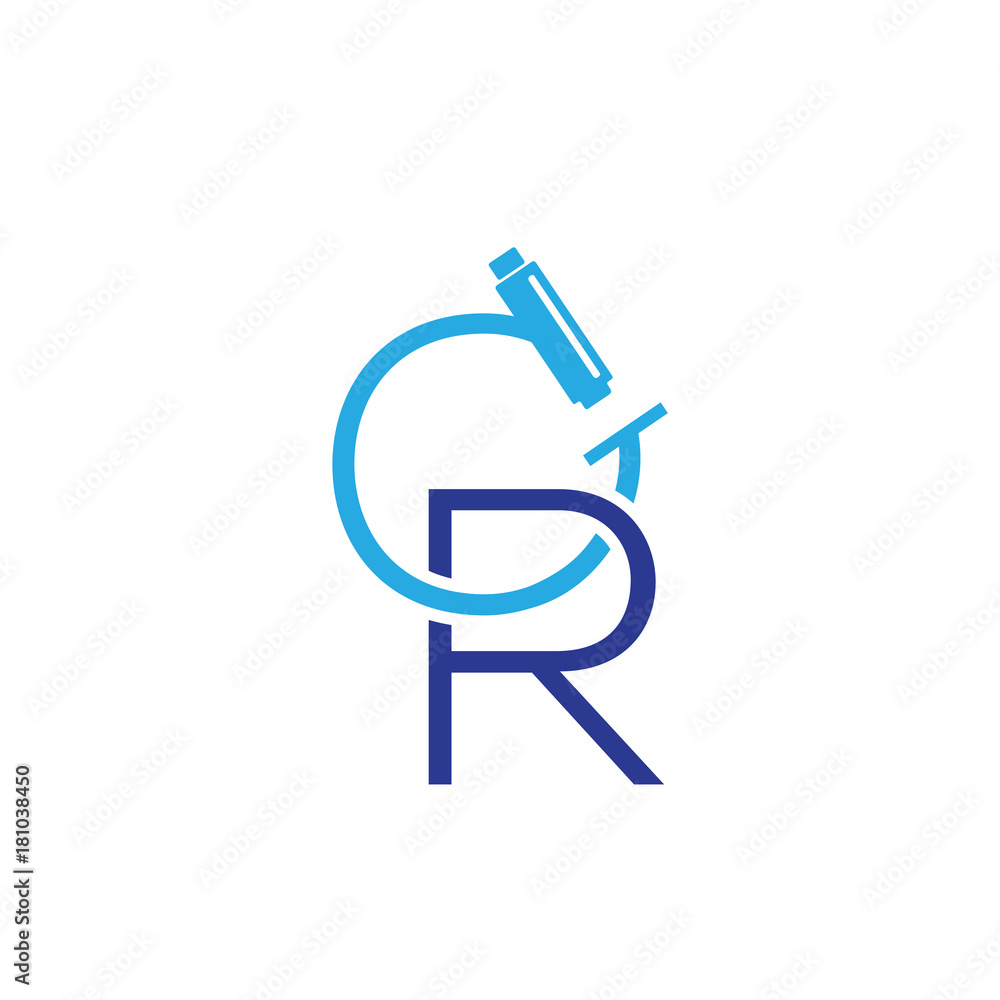Microscope letter logo Microscope letter logo