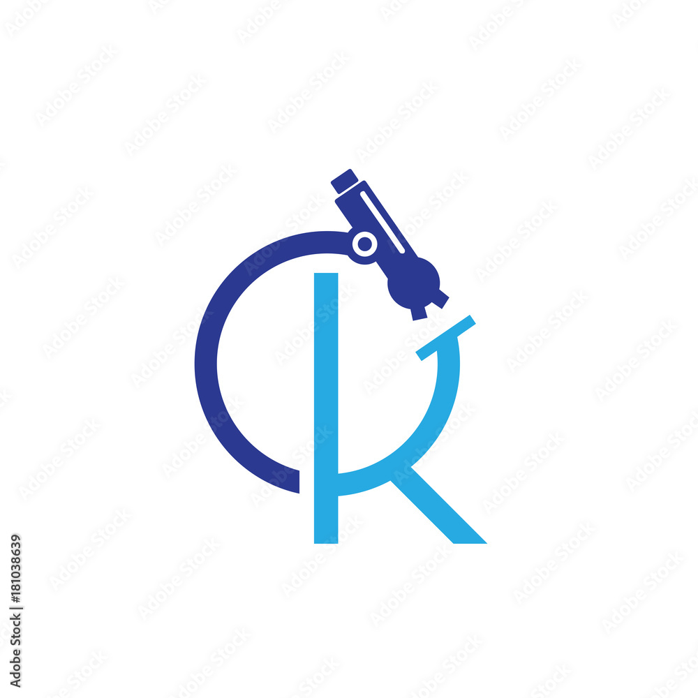 Microscope letter logo Stock Vector Adobe Stock