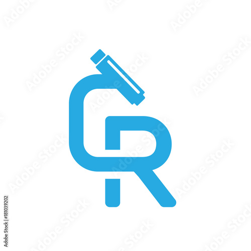 Microscope letter logo