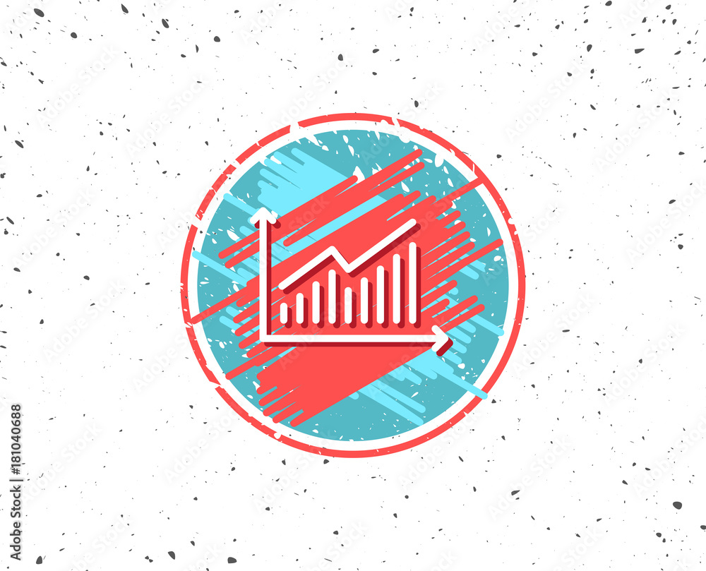 Chart line icon. Report graph sign. Chart line icon. Report graph sign.