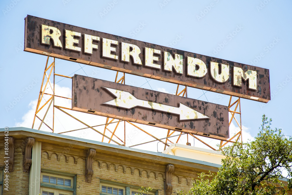 Obraz premium Schild 295 - Referendum