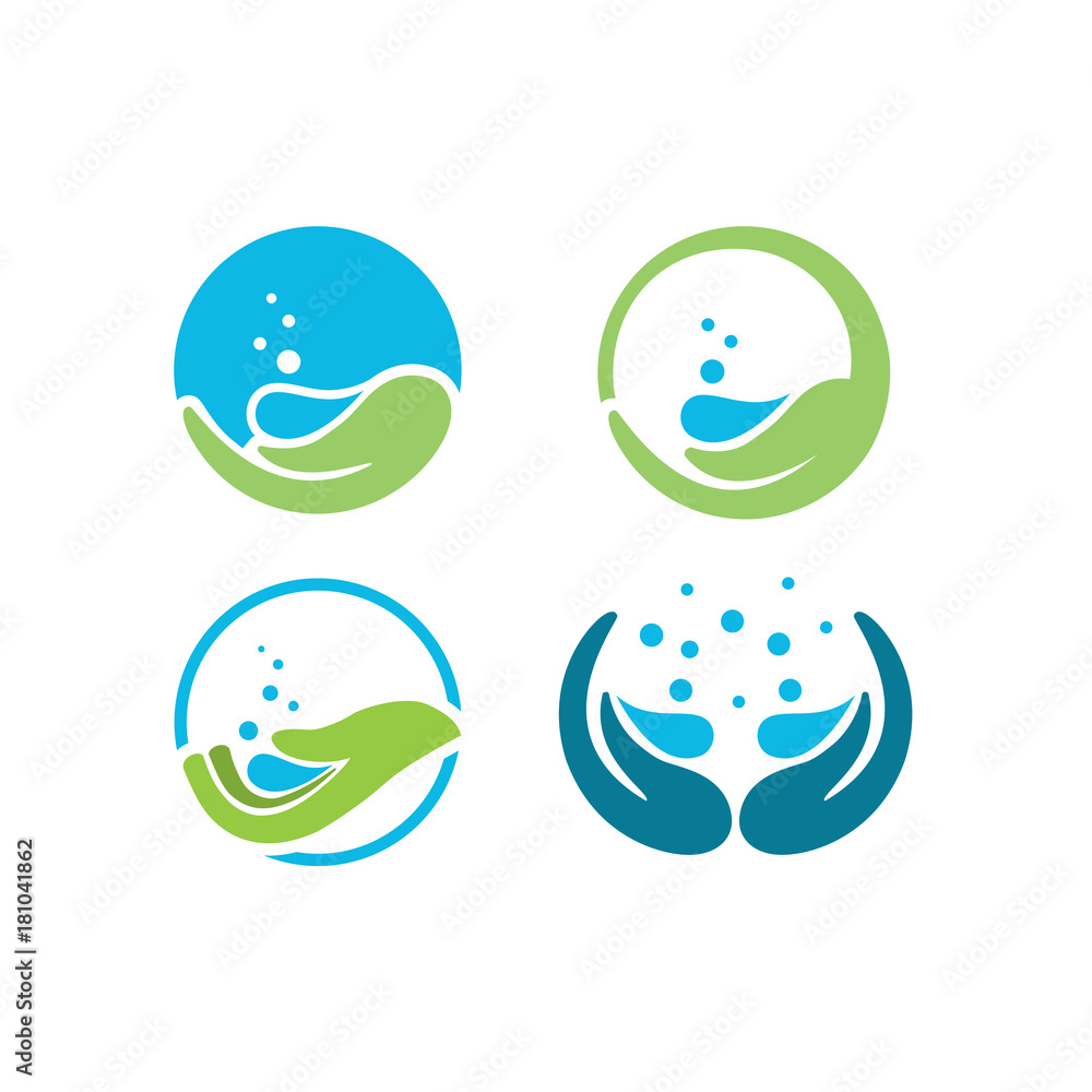 water hands logo water hands logo