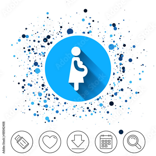 Pregnant sign icon. Pregnancy symbol.