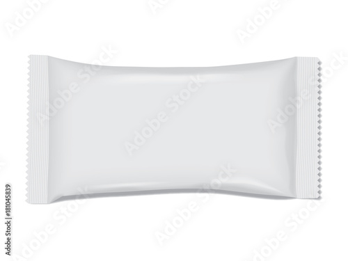 Paper or plastic packaging. It's easy to change colors. mock up vector template