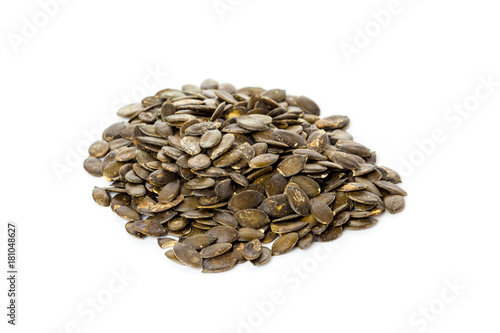 Pumpkin seeds isolated on white background