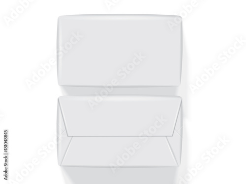 Paper packaging for products It is easy to change color mock up vector template