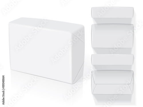 Paper packaging for products It is easy to change color mock up vector template