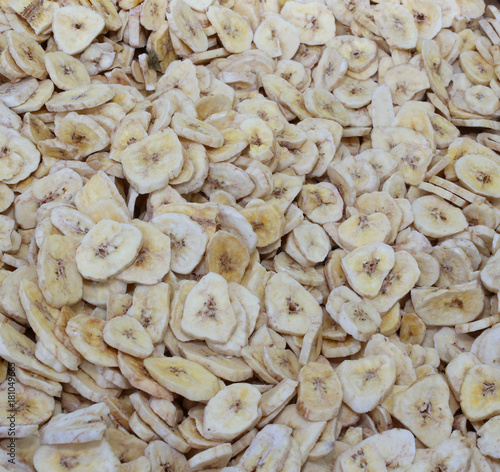 background of many dried bananas