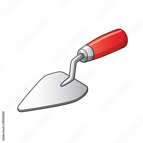 Construction trowel tool isolated.