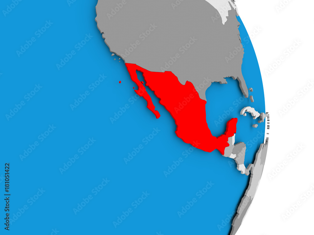 Fototapeta premium Mexico on globe