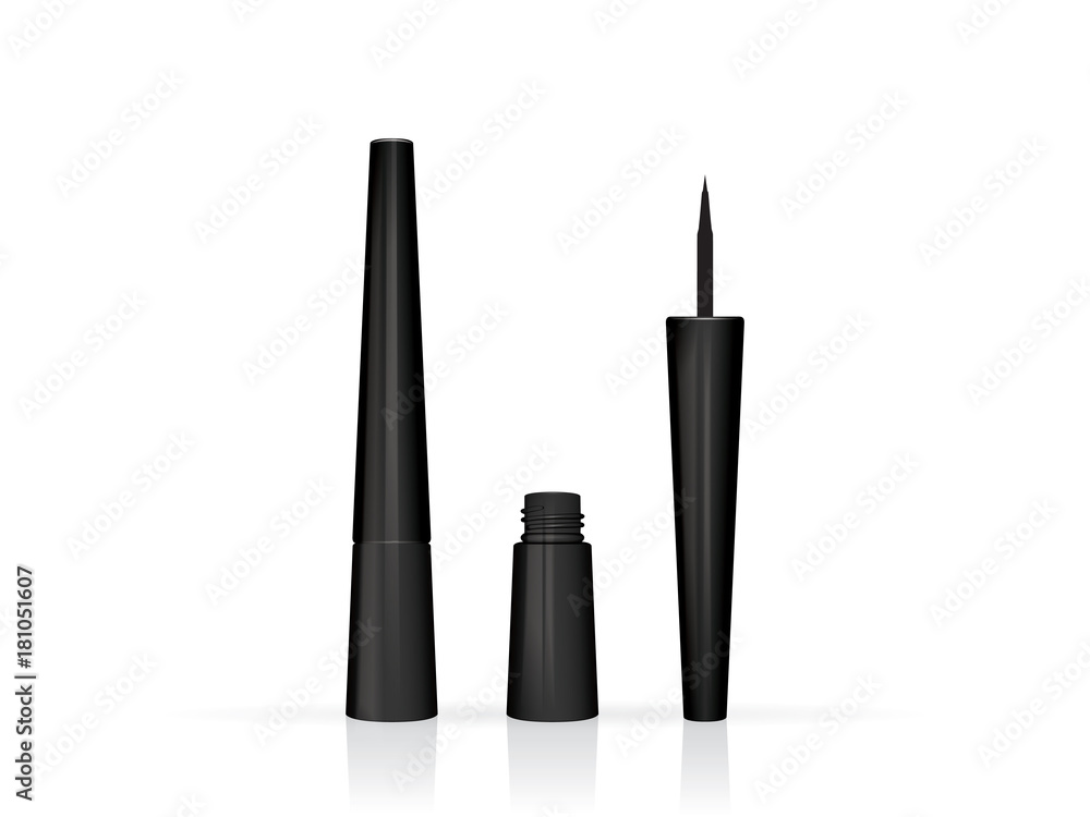 black cosmetic eyeliner is easy to change colors vector mock up template black cosmetic eyeliner is easy to change colors vector mock up template