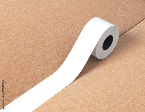 Sticky tape, scotch tape, adhesive tape, white and black tape 3d rendering