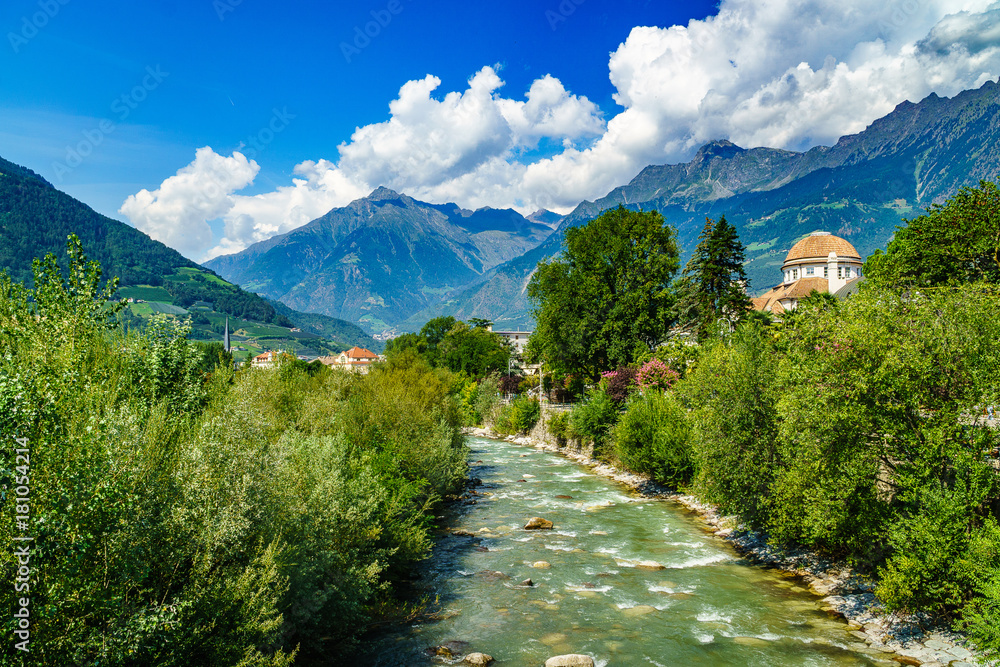 Fototapeta premium Bergpanorama in Meran