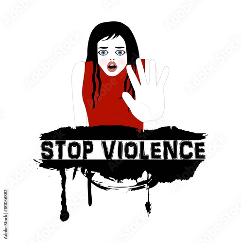 symbolic illustration to stop violence on women