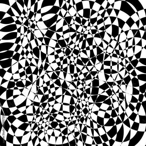 Abstract geometric mosaic, black and white background. Vector illustration