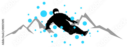 Snowboarder Vector Silhouette