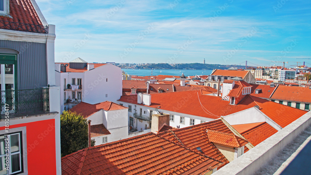 view over the houses of lisbon