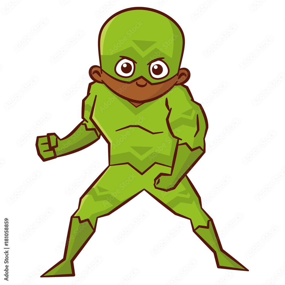 Superhero boy Cartoon character