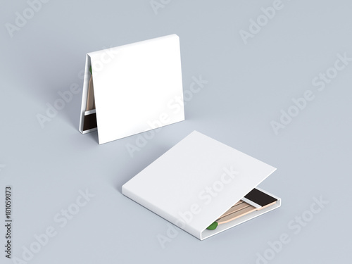 Blank matches white book mock up, red matches 3d rendering