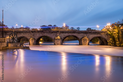 Long exposure of the Weir in Wetherby along the River Wharfe before sunrise