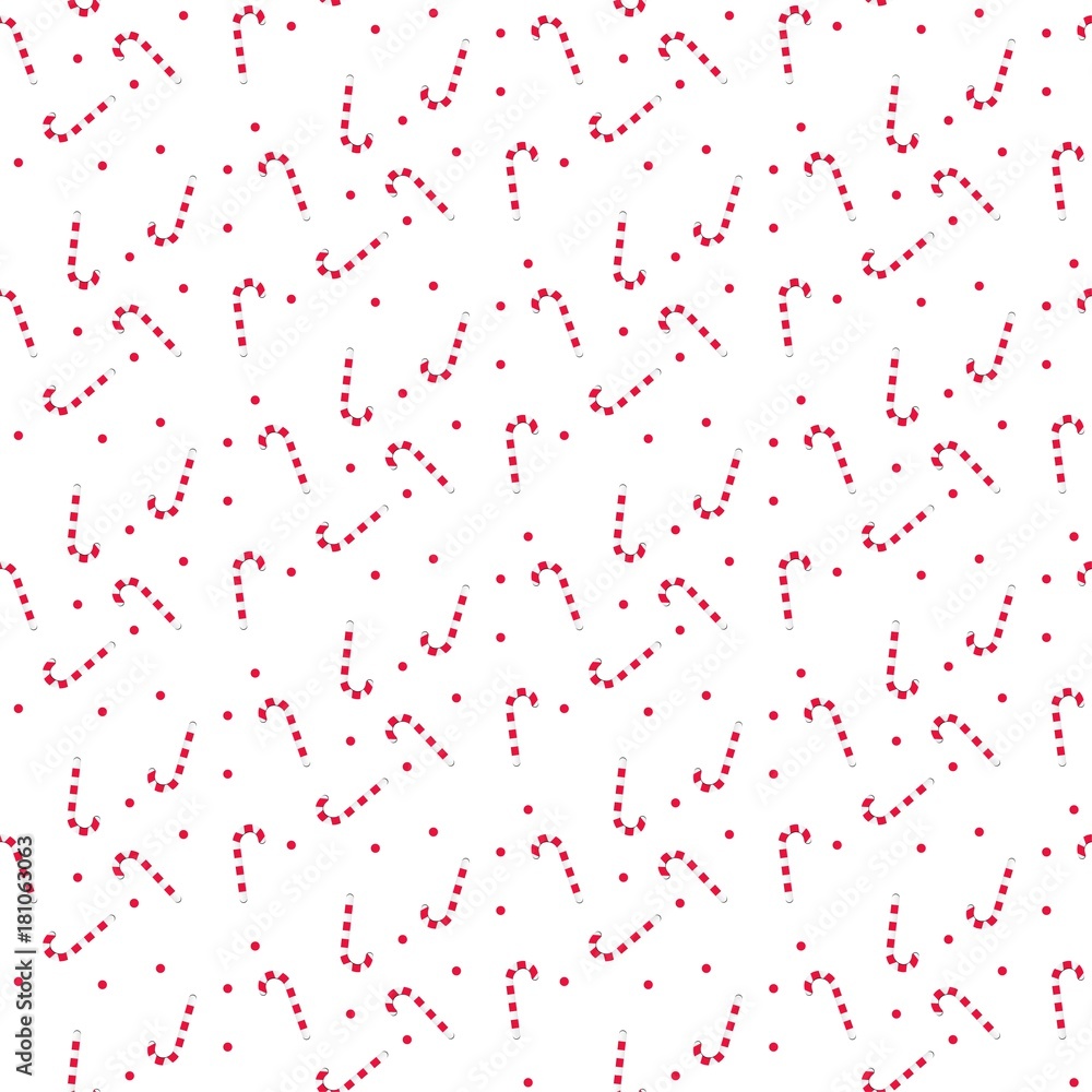 CANDY CANE SEAMLESS VECTOR PATTERN