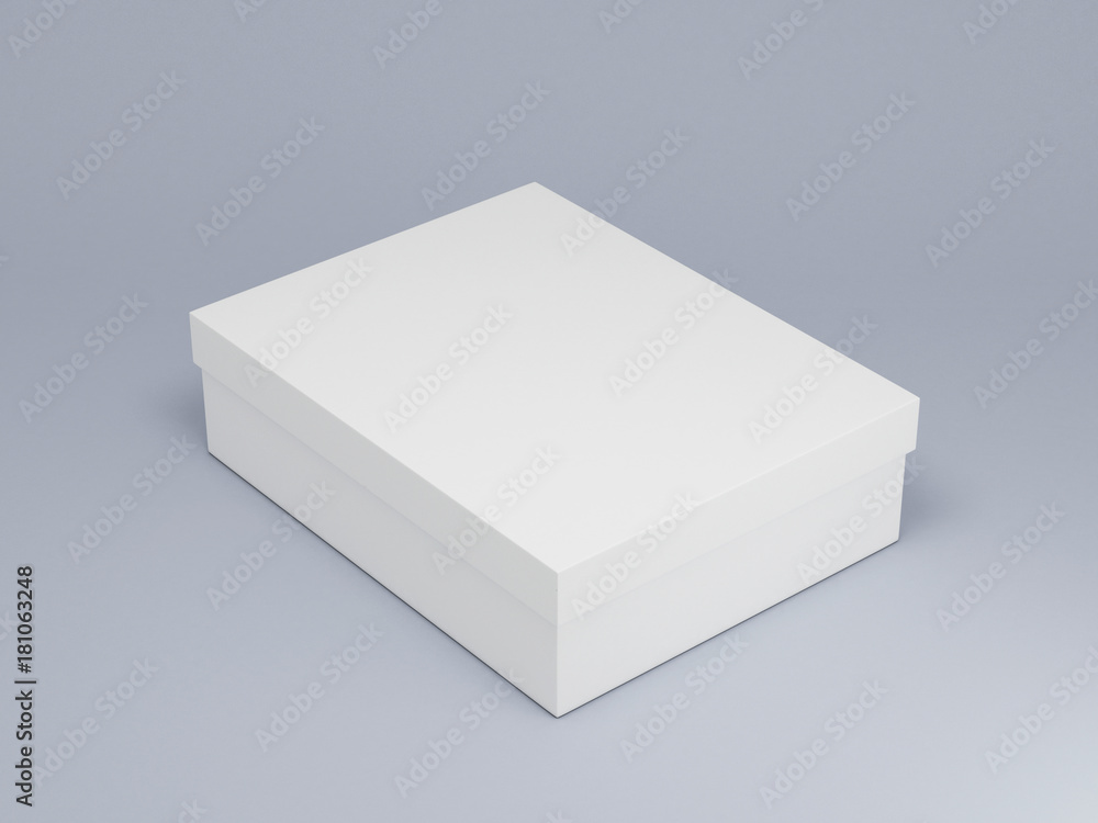 Fototapeta premium White box mockup 3d rendering