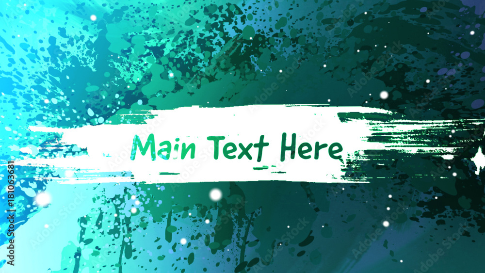 Paint Splats Title Stock Template | Adobe Stock