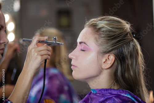 Make up with airbrush
