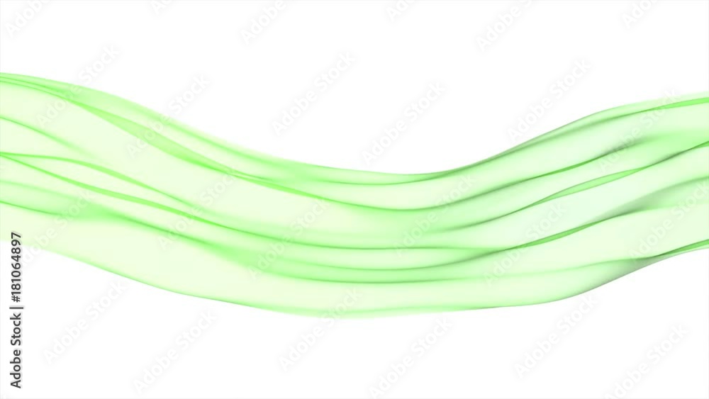 Abstract green wave in the slow motion on the white background Abstract green wave in the slow motion on the white background
