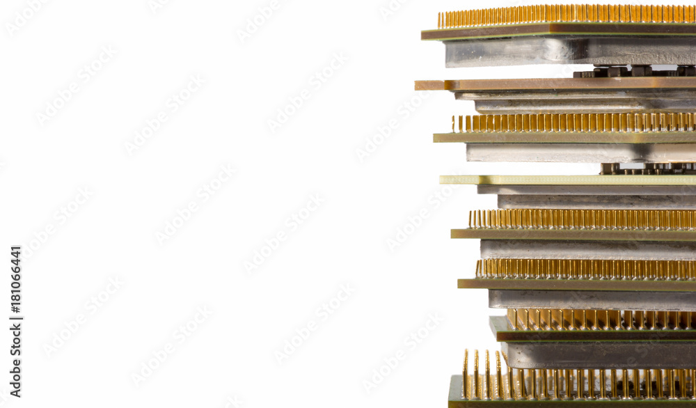 Microprocessors stacked one on the other Microprocessors stacked one on the other