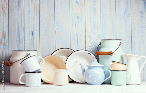 Papier peint Enamelware still life