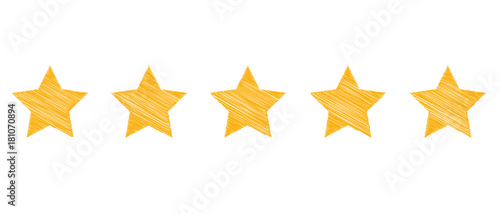 Product rating stars - Vector Scribble