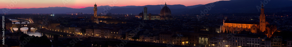 Panorama di Firenze al tramonto