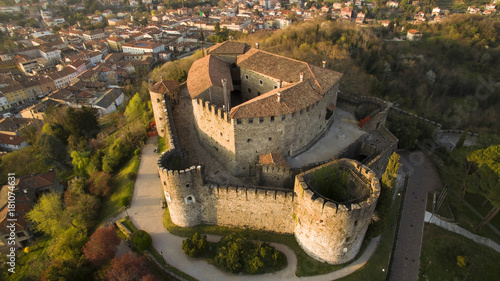 Overhead view of Gorizia castle, Friuli, Italy photo