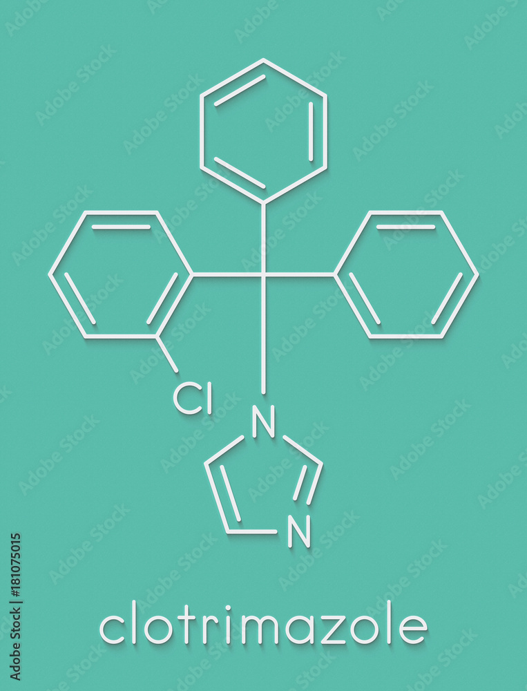 Clotrimazole Antifungal Drug Molecule Used In Treatment Of Athletes