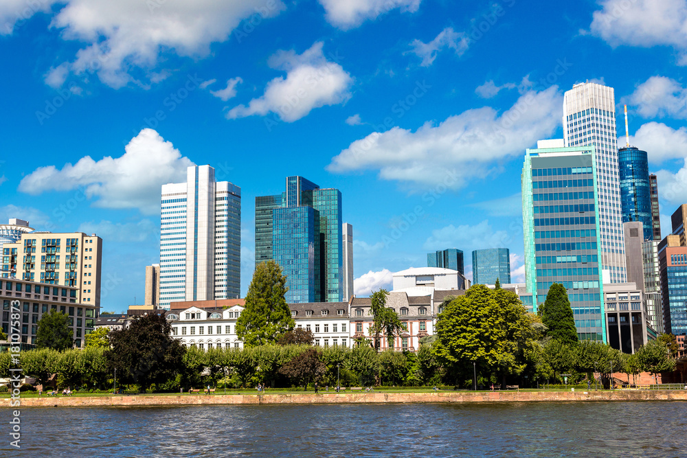 Financial district in Frankfurt